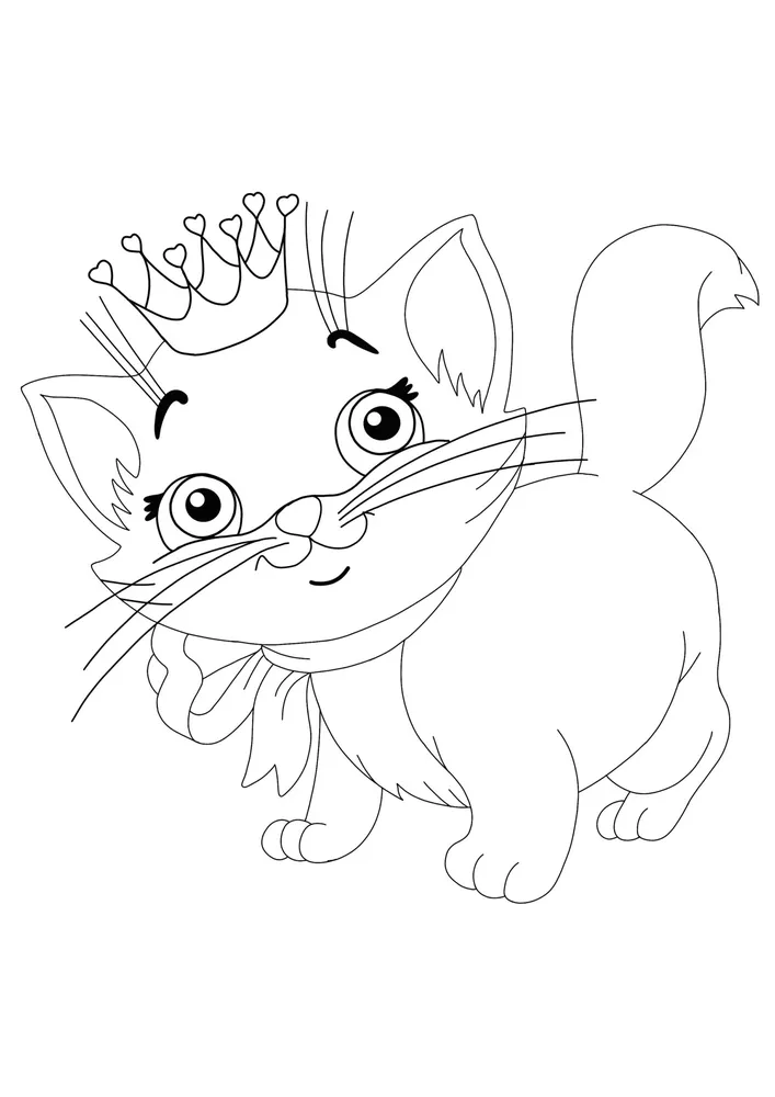 Princess Kitty: Adorable Cat Coloring Pages