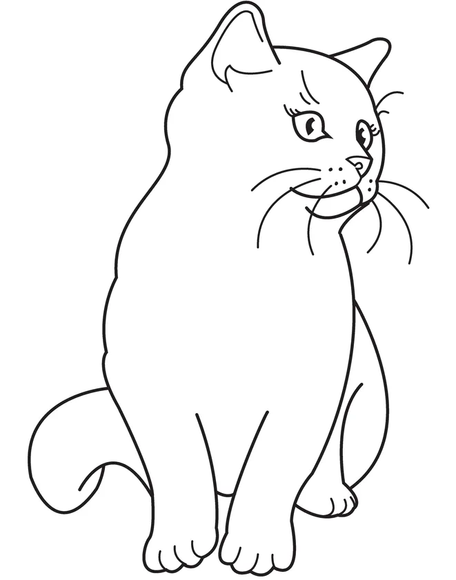 Playful and Cute Cat Coloring Pages
