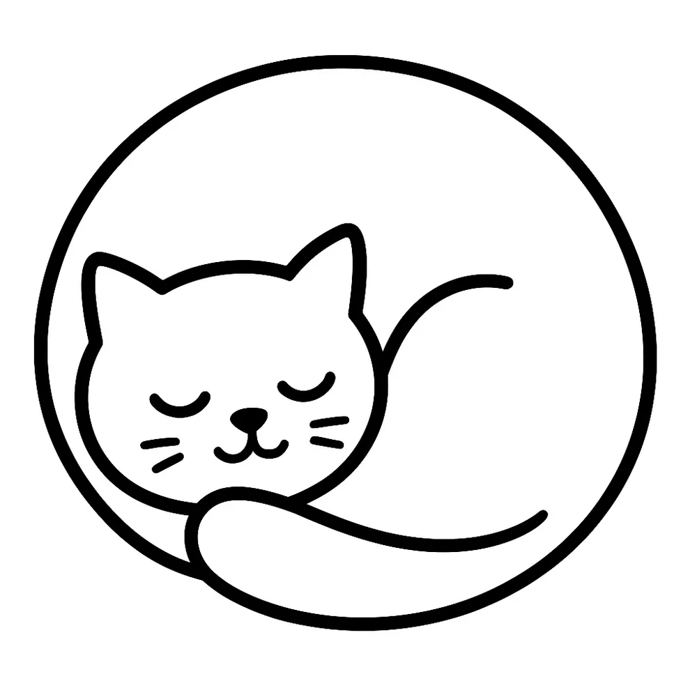 Sweet and Sleepy Cat Coloring Pages